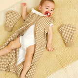 Baby sleeping bag - Brown Checks - TOG 1