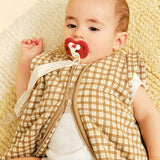 Baby sleeping bag - Brown Checks - TOG 1