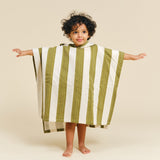 Pack Baño Poncho y Toalla Cream & Brown Stripes