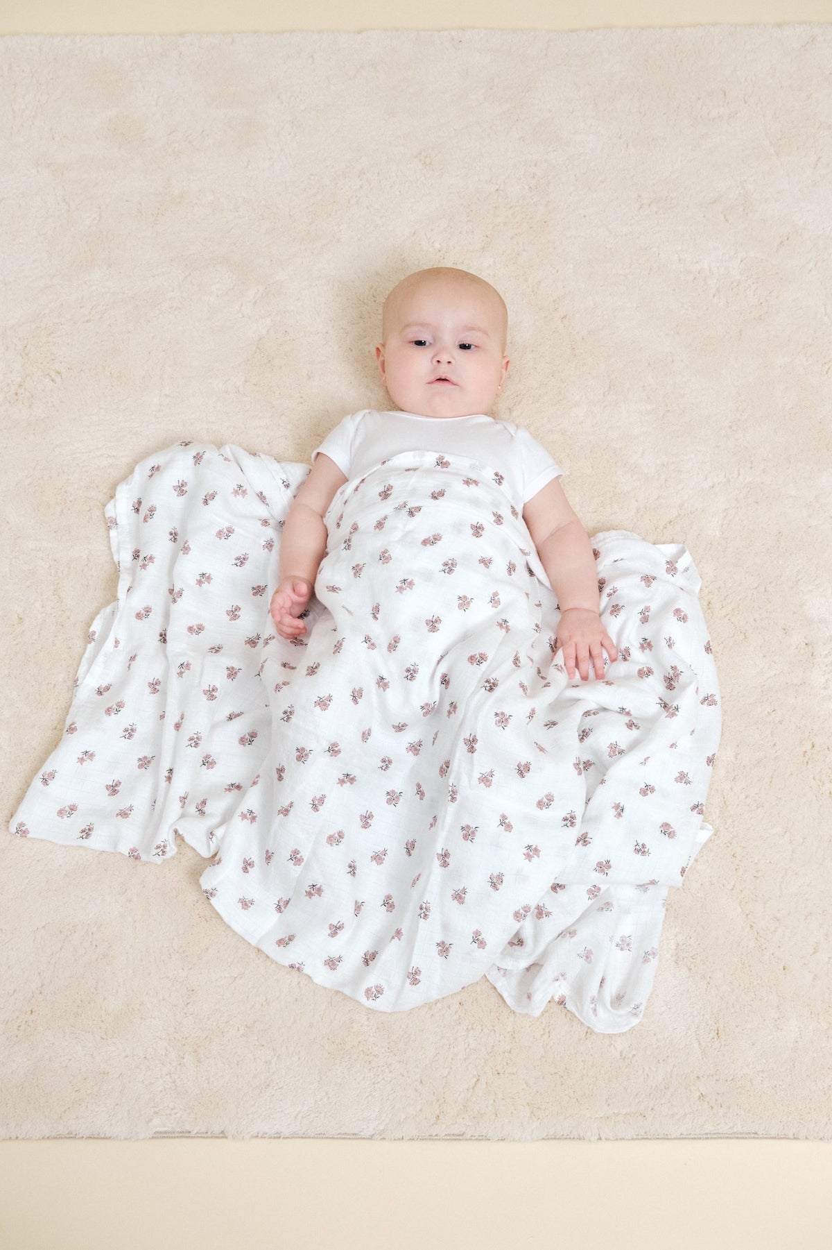 Muslin bamboo blanket - Tiny Flowers