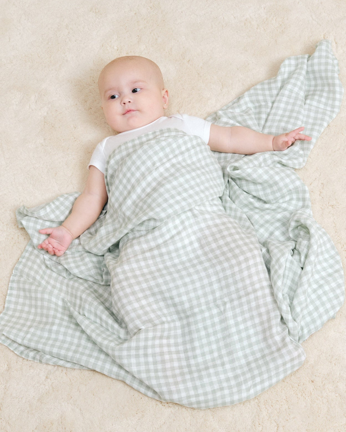 Muslin bamboo blanket - Mercury