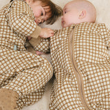 Baby sleeping bag - Brown Checks - TOG 1