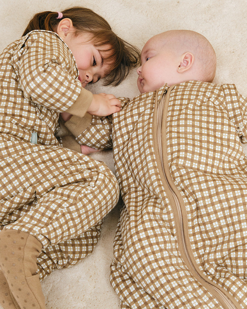 Saco de dormir con mangas - Brown Checks - TOG 1