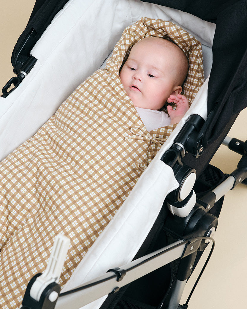 Footmuff - Brown Checks- Spring/Autumn