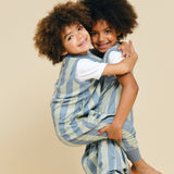 Pijama burbuja - Green & Blue Stripes - TOG 0.5