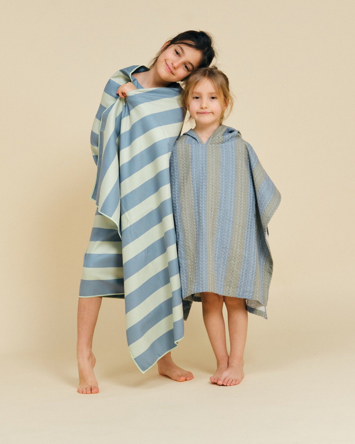 Microfibre towel - Green & Blue Stripes