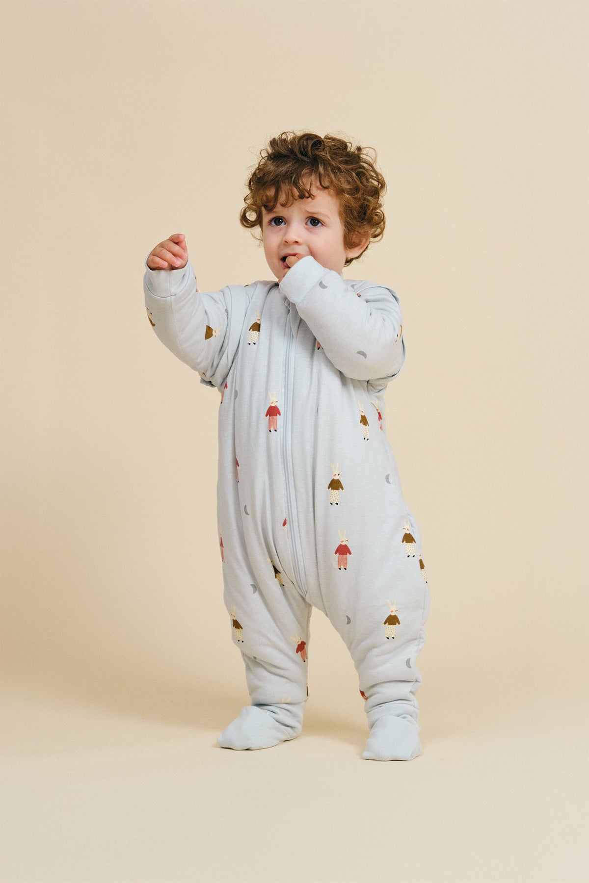Gigoteuse à pieds avec manches et chaussettes antidérapantes - Sleepy Bunnies - TOG 2.5