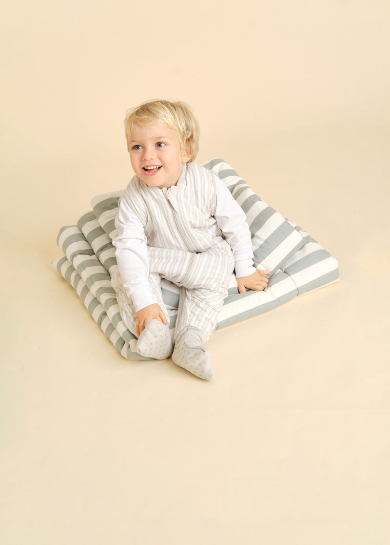 SLEEPING JUMPSUIT - DAWN STRIPES - TOG 1.0 - WITH SOCKS