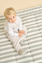 SLEEPING JUMPSUIT - DAWN STRIPES - TOG 1.0 - WITH SOCKS