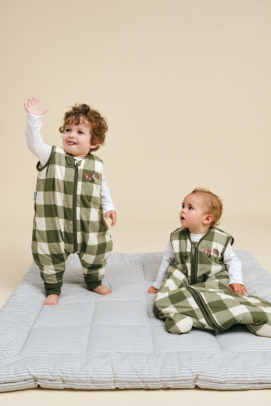 Sleeping jumpsuit with socks - Vichy Forest - TOG 2.5