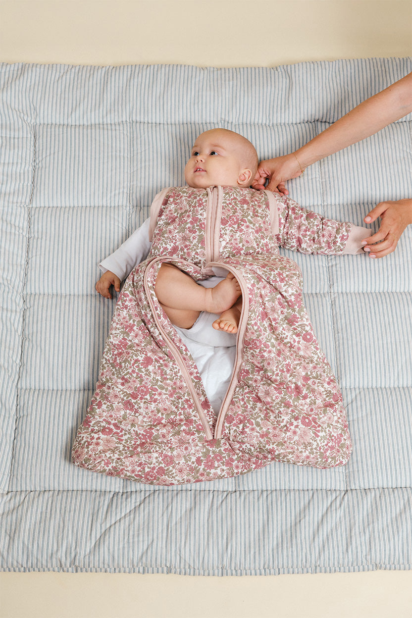 Baby sleeping bag with sleeves - Winter Commelina - TOG 2.5