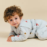Sleeping jumpsuit with sleeves and socks - Sleepy Bunnies - TOG 2.5