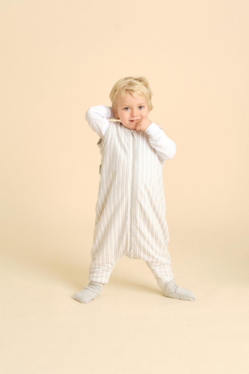 SLEEPING JUMPSUIT - DAWN STRIPES - TOG 1.0 - WITH SOCKS