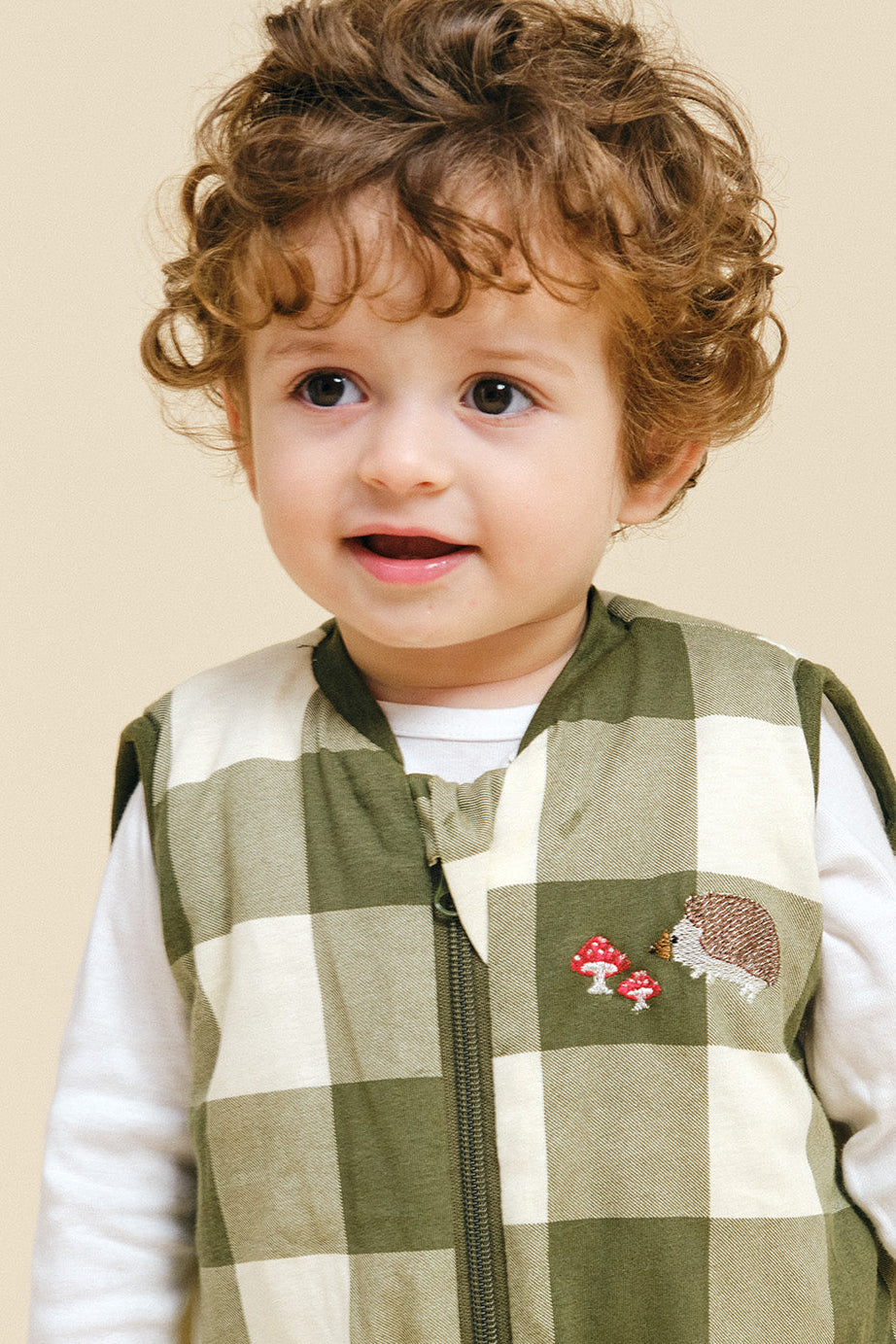 Sleeping jumpsuit with socks - Vichy Forest - TOG 2.5