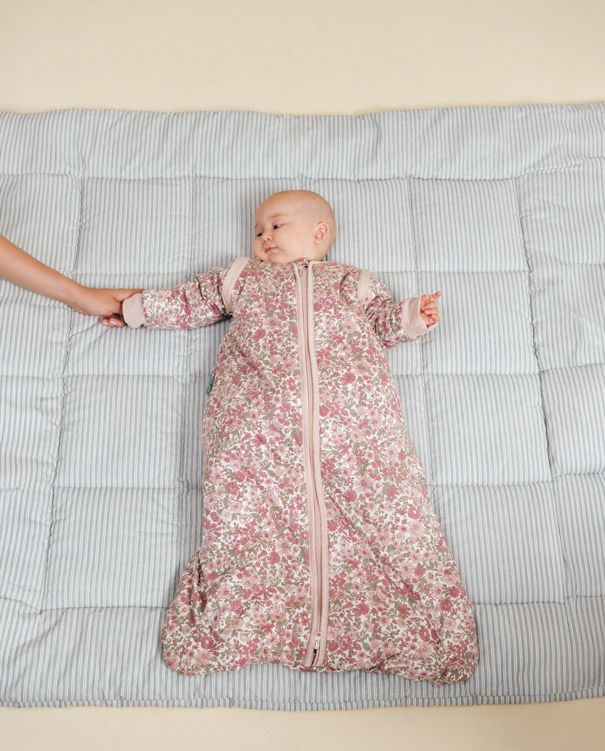 Baby sleeping bag with sleeves - Winter Commelina - TOG 2.5