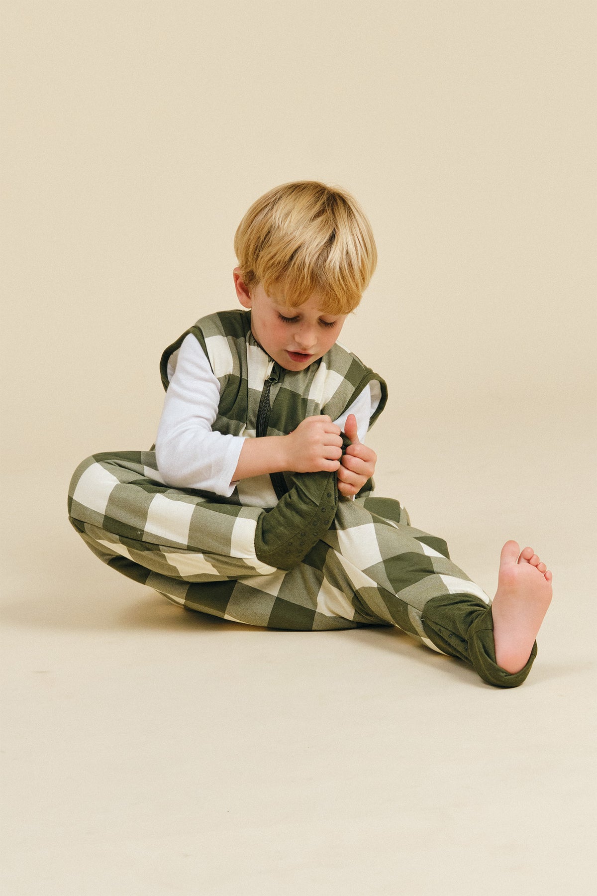 Sleeping jumpsuit with socks - Vichy Forest - TOG 2.5