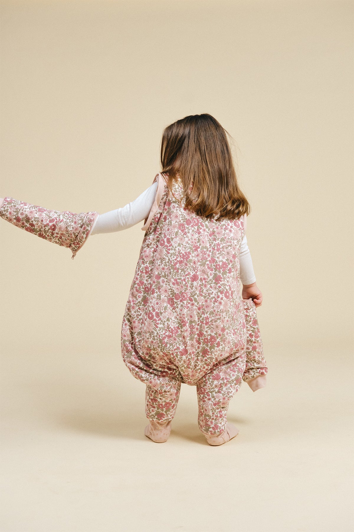 Sleeping jumpsuit with sleeves and socks - Winter Commelina - TOG 2.5