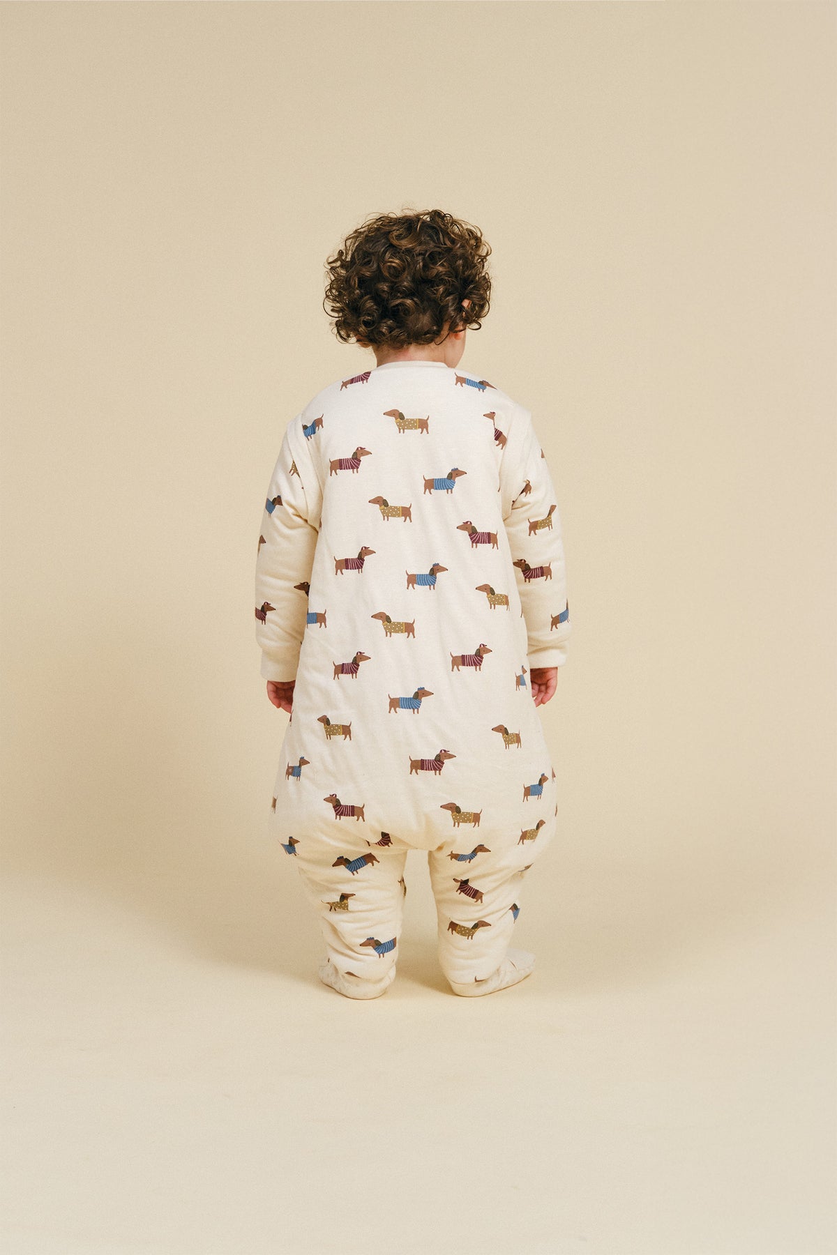 Sleeping jumpsuit with sleeves and socks - Fancy Teckels - TOG 2.5