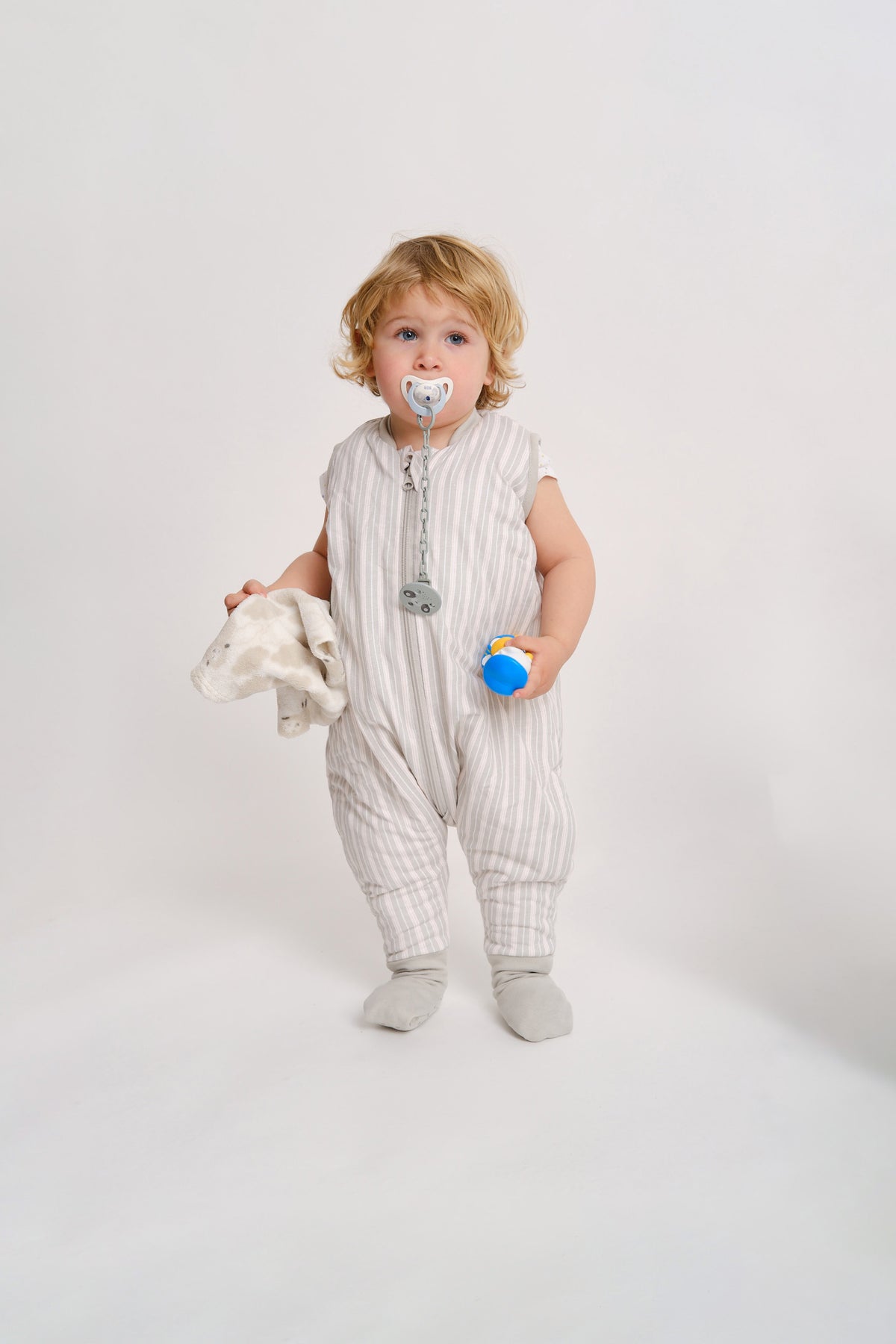 Sleeping jumpsuit with socks - Dawn Stripes - TOG 1
