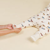 Sleeping jumpsuit with sleeves and socks - Fancy Teckels - TOG 2.5