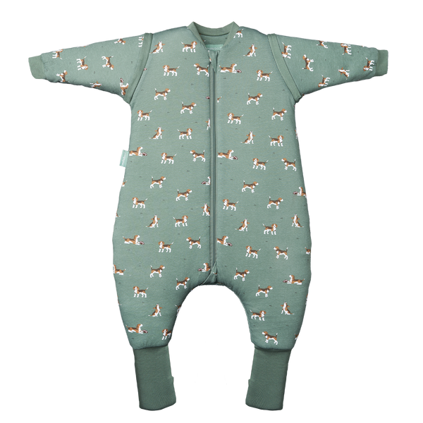 SLEEPING JUMPSUIT- BEAGLE - TOG 2.5 - WITH SOCKS AND SLEEVES