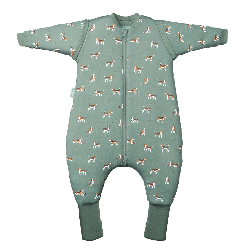 SLEEPING JUMPSUIT- BEAGLE - TOG 2.5 - WITH SOCKS AND SLEEVES