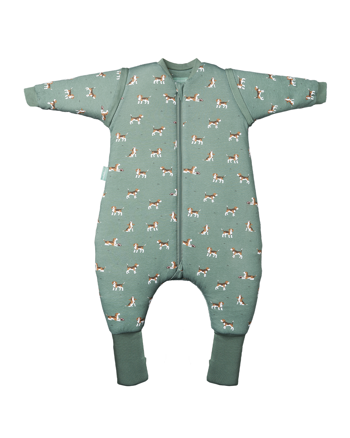 Sleeping jumpsuit with sleeves and socks - Beagle - TOG 2.5
