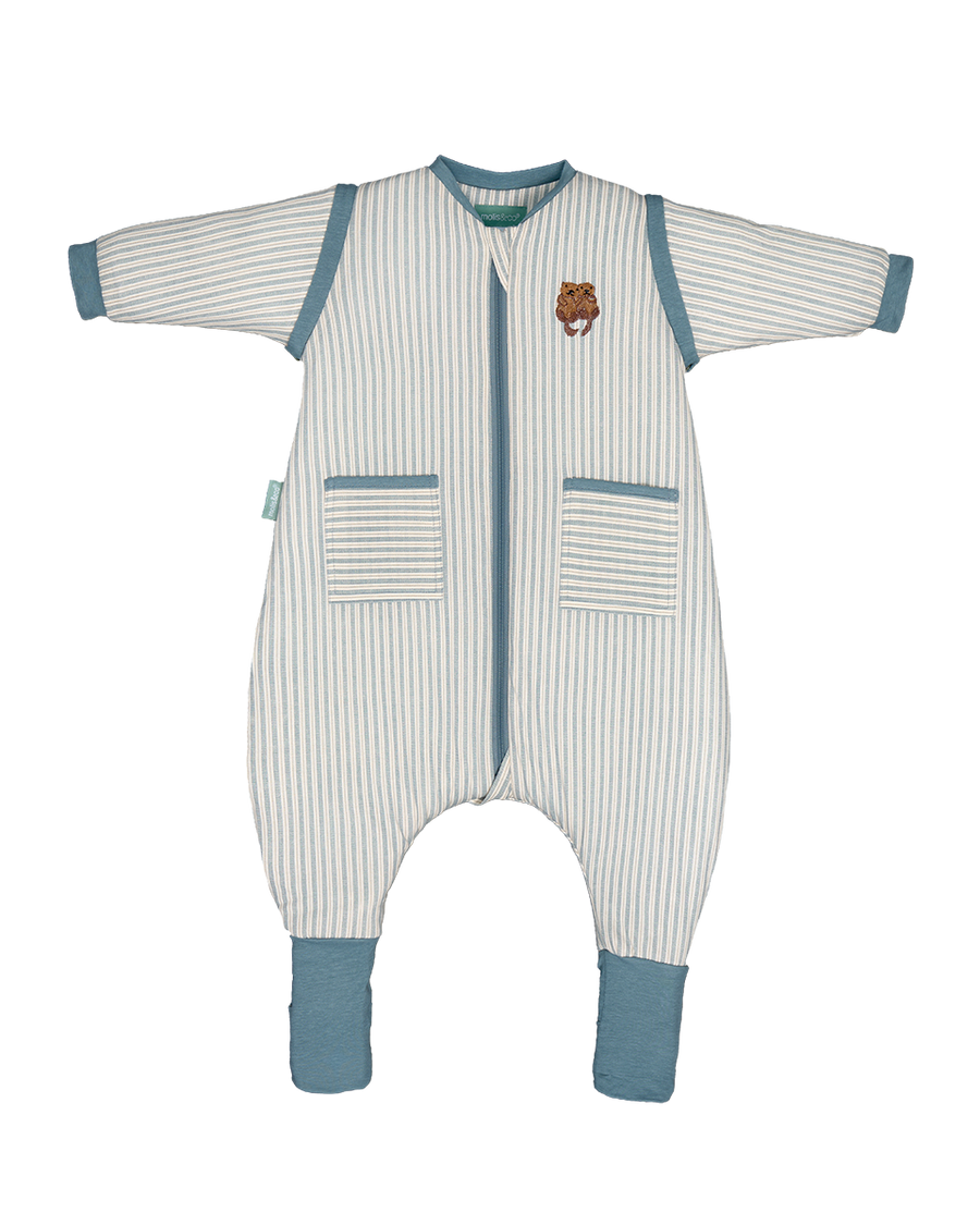 Sacco nanna con piedini e maniche e calzini antiscivolo - Blue Stripes - TOG 2.5