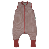 Sleeping jumpsuit with socks - Burgundy Stripes - TOG 2.5