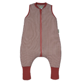 Gigoteuse à pieds avec chaussettes antidérapantes - Burgundy Stripes - TOG 2.5