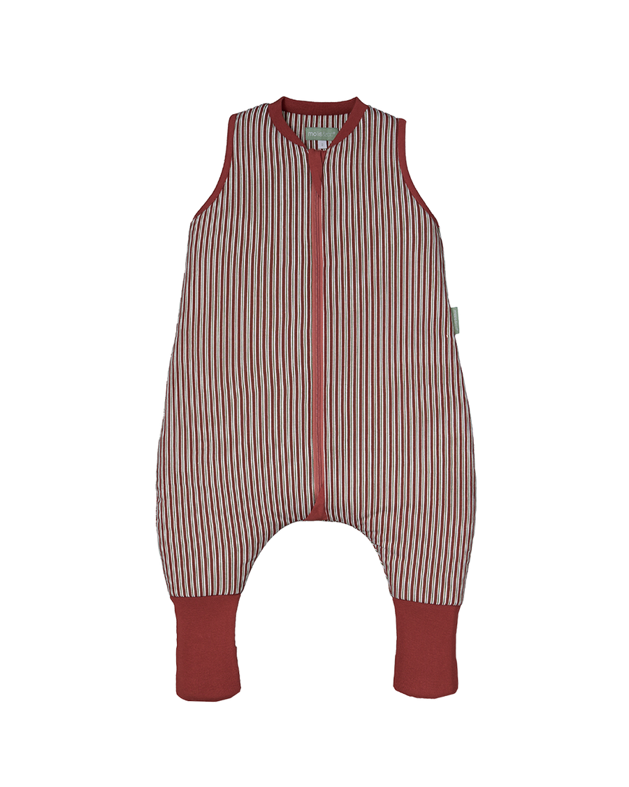Sacco nanna con piedini e calzini antiscivolo - Burgundy Stripes - TOG 2.5