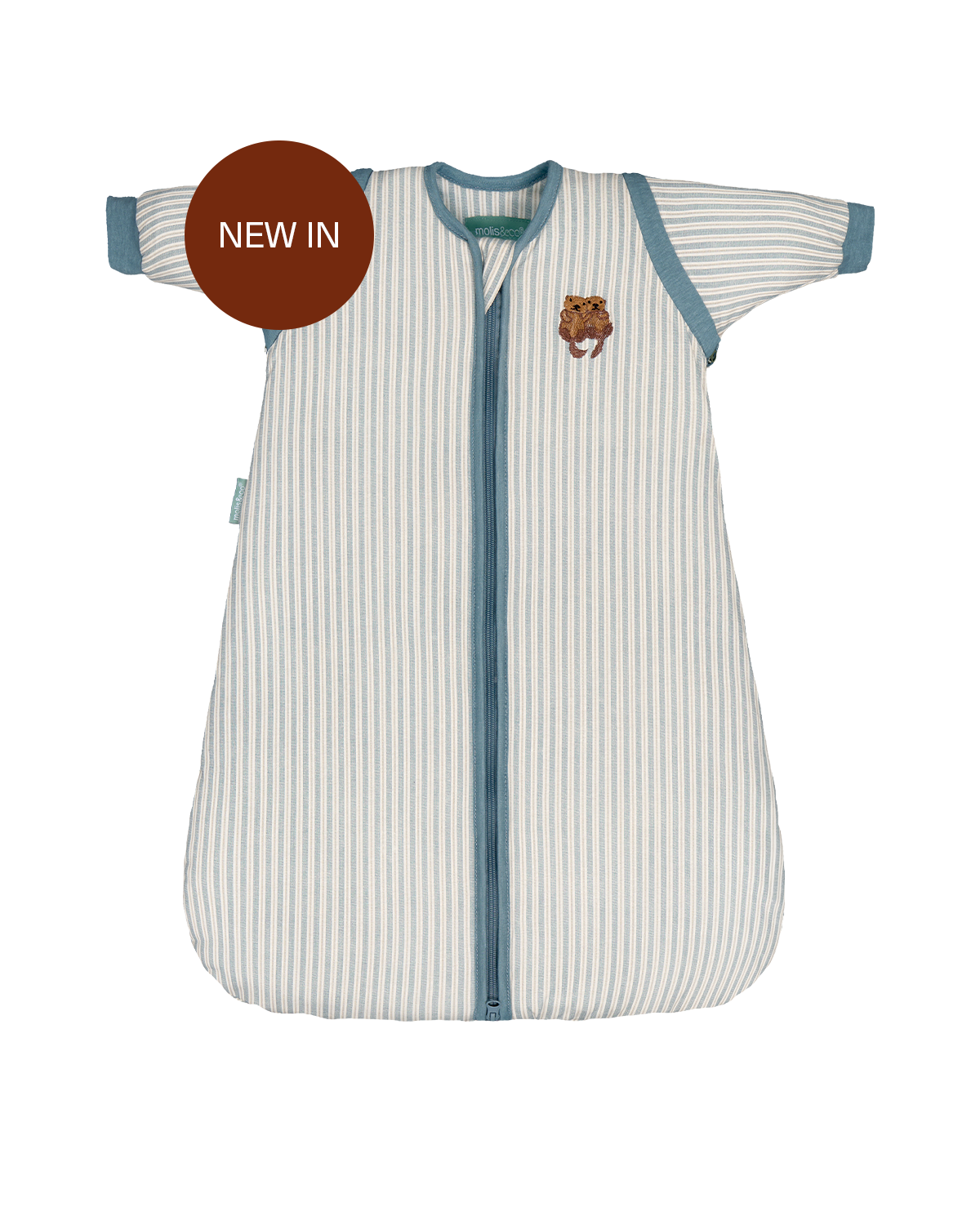 Baby sleep sack with sleeves - Mint Tea - TOG 2.5