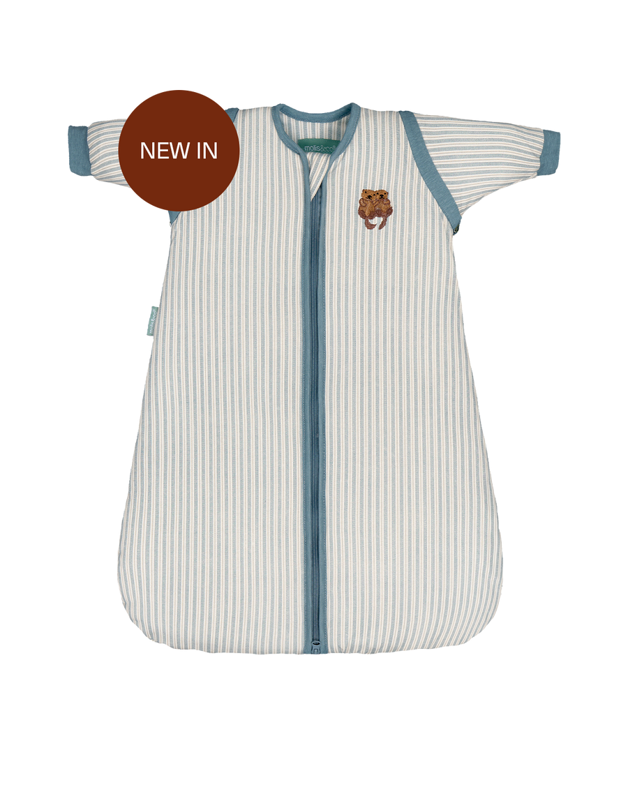 Babyschlafsack mit Ärmeln - Blue Stripes - TOG 2.5