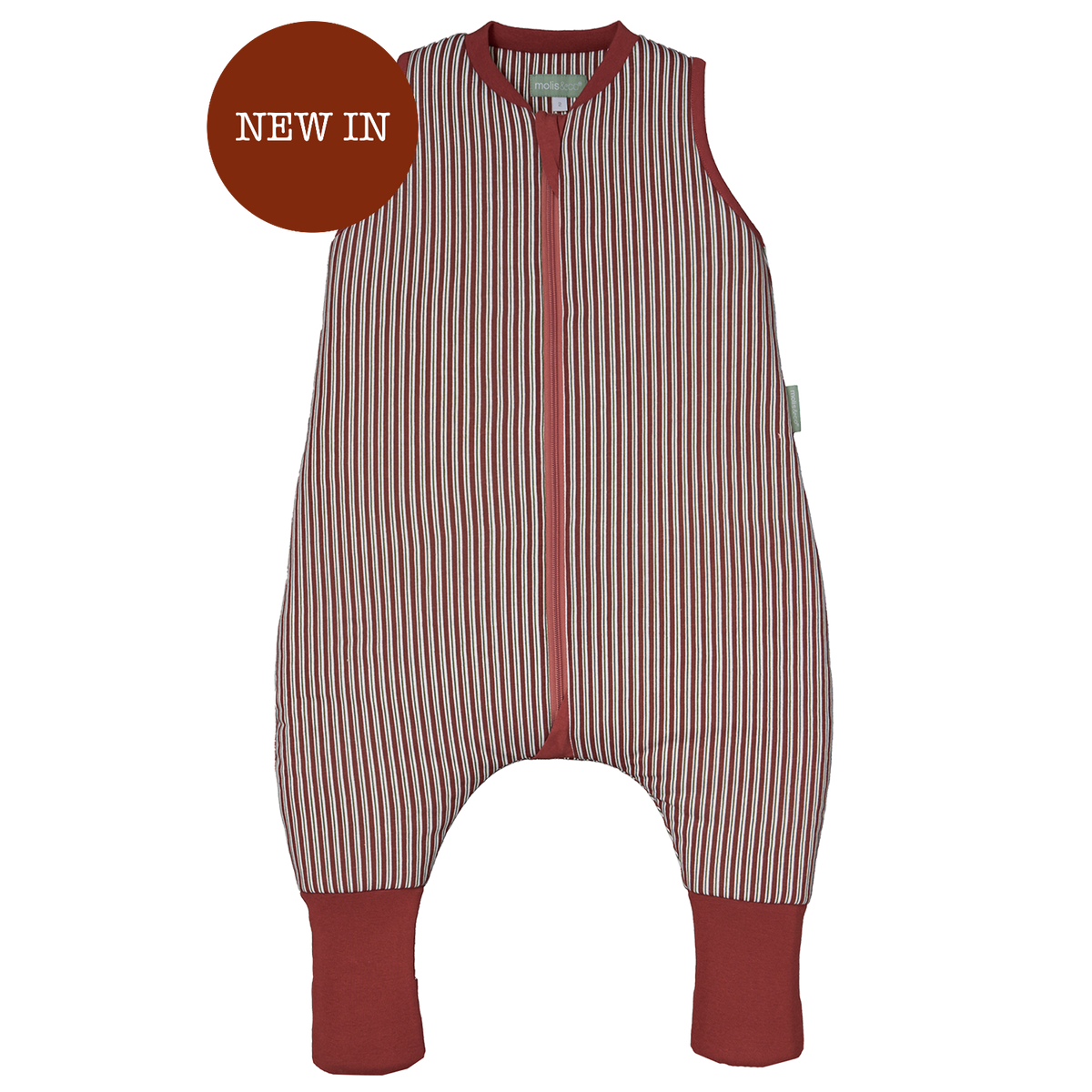 Pijama manta con calcetines antideslizantes - Burgundy Stripes - TOG 2.5