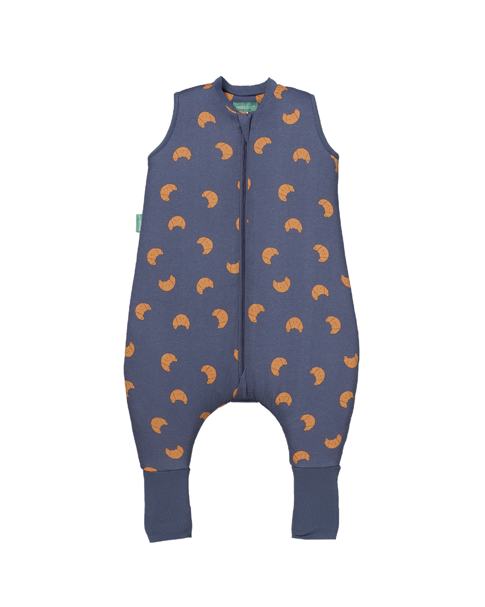 Sleeping jumpsuit with socks - Croissants - TOG 2.5