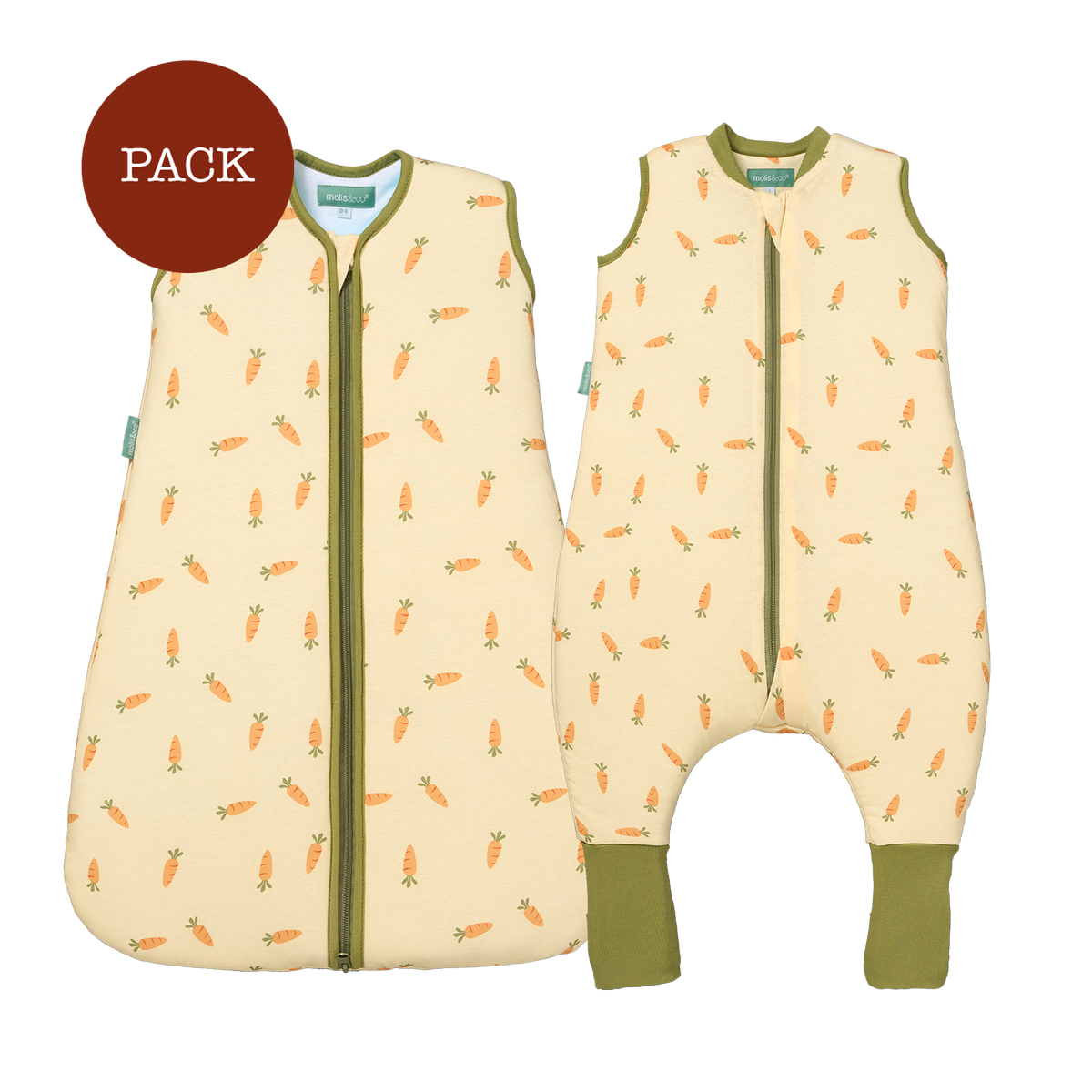 Siblings Carrots Pack (2 products): sleeping jumpsuit + TOG 2.5 sleeping bag