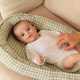 Pack Mint Tea (4 products): Changing mat + newborn nest + organizer + muslin cotton blanket
