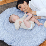 Rounded crawling mat - Blue Garden