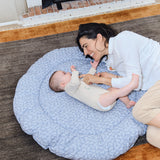 Rounded crawling mat - Blue Garden