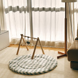 Rounded crawling blanket - Popcorn Stripes