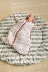 ROUNDED CRAWLING BLANKET - POPCORN STRIPES