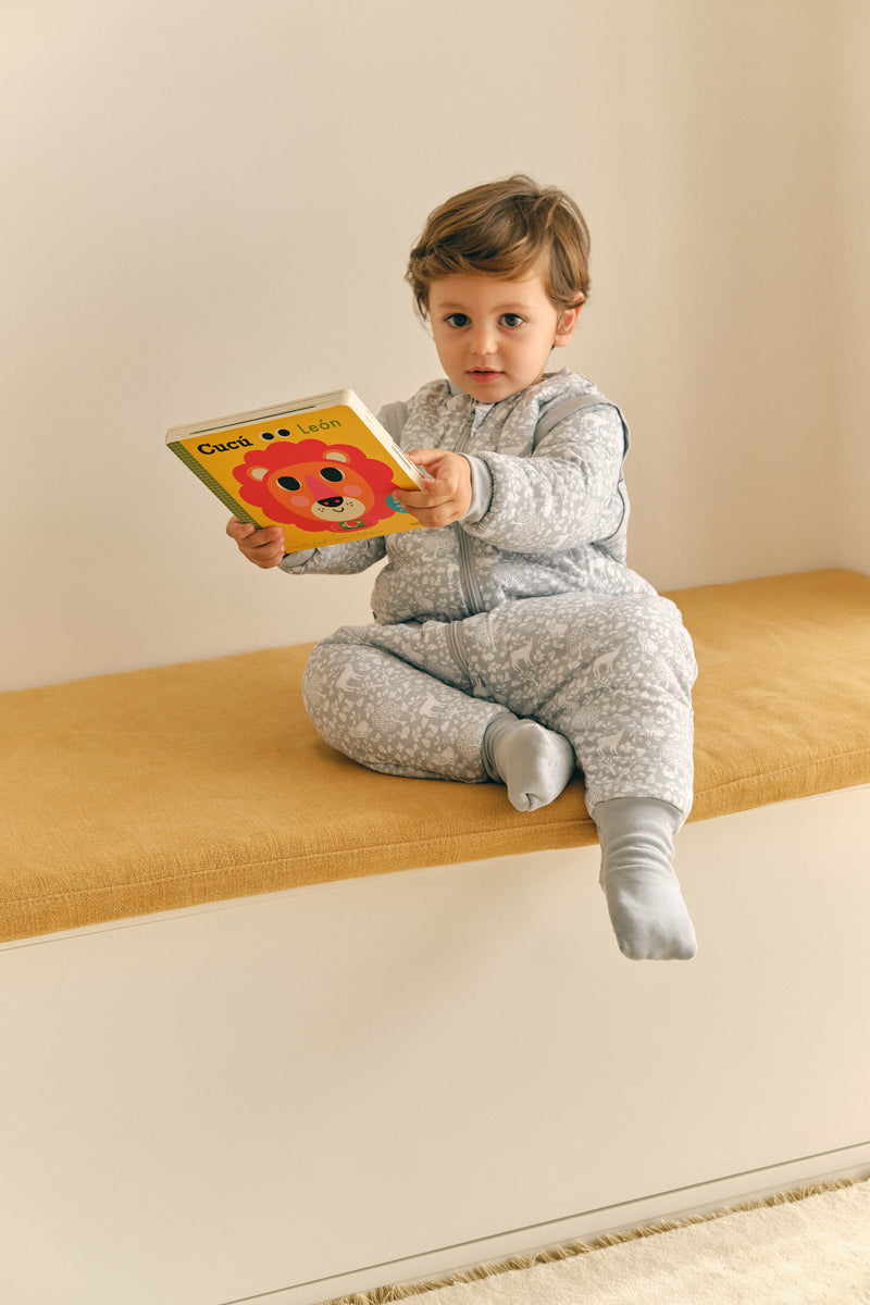 SLEEPING JUMPSUIT - WOODLAND - TOG 2.5 - WITH SOCKS AND SLEEVES