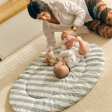 Rounded crawling blanket - Popcorn Stripes