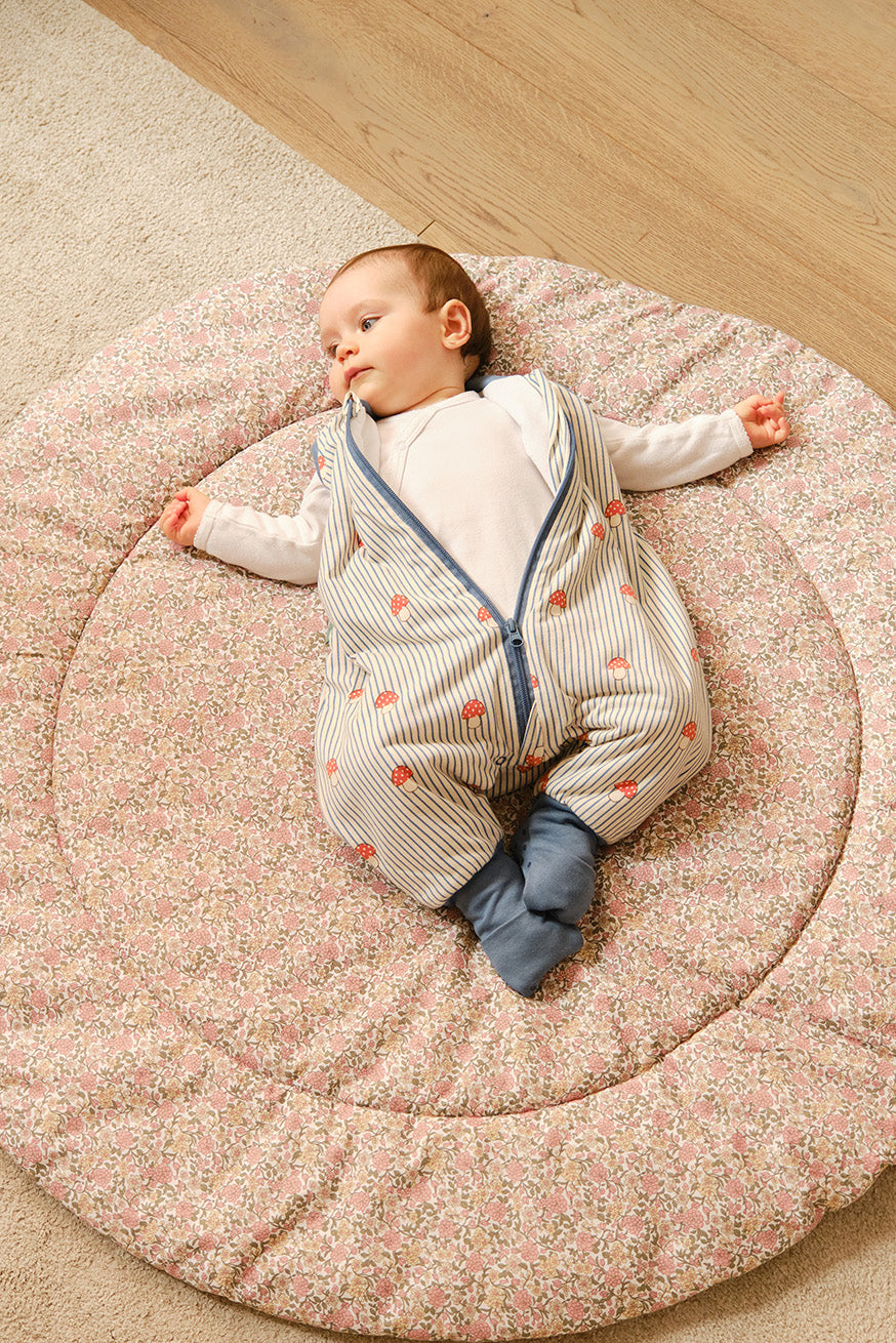Sleeping jumpsuit with socks - Mushrooms - TOG 1