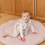 Rounded crawling mat - Dusty Rose