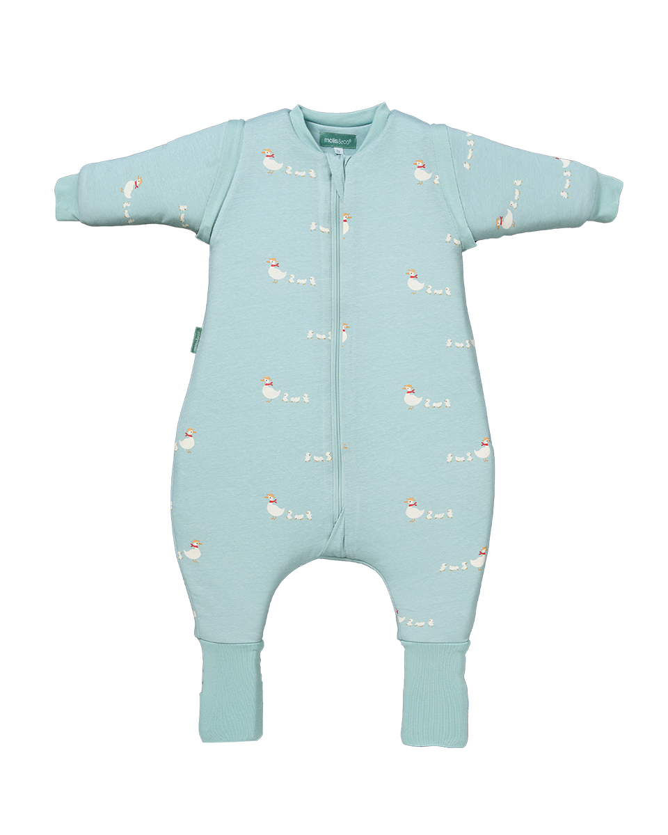 Sleeping jumpsuit with sleeves and socks -  Duck Family - TOG 2.5