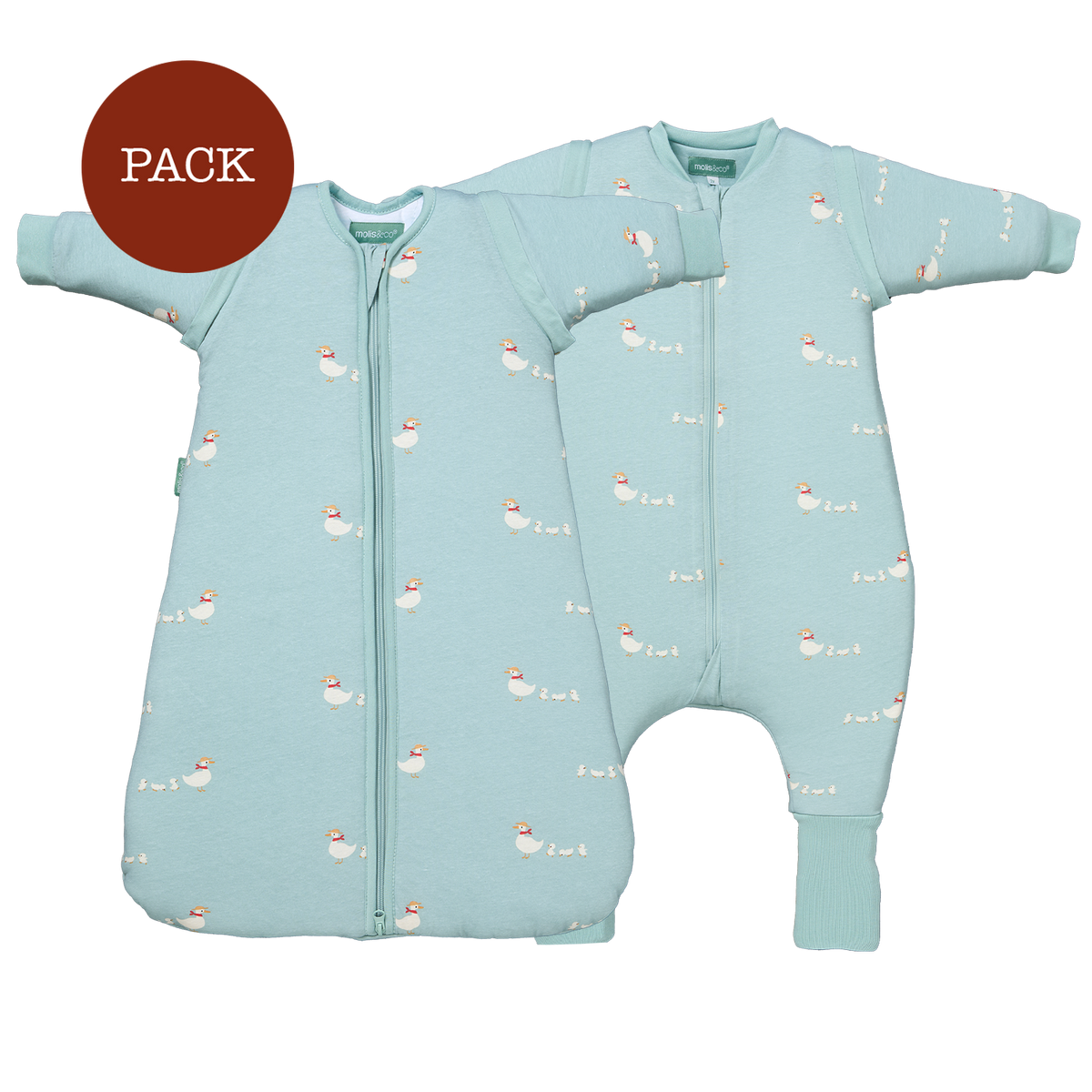 Siblings Duck Family Pack (2 products): sleeping jumpsuit + TOG 2.5 sleeping bag