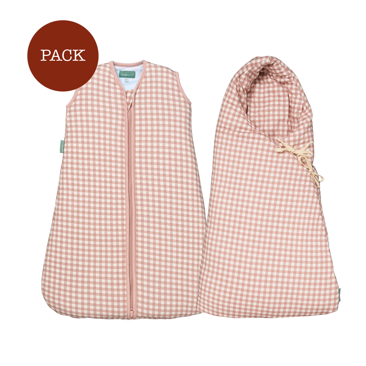 Pack Dusty Rose (2 prodotti): Sacco per passegino neonato + sacco nanna TOG 2.5