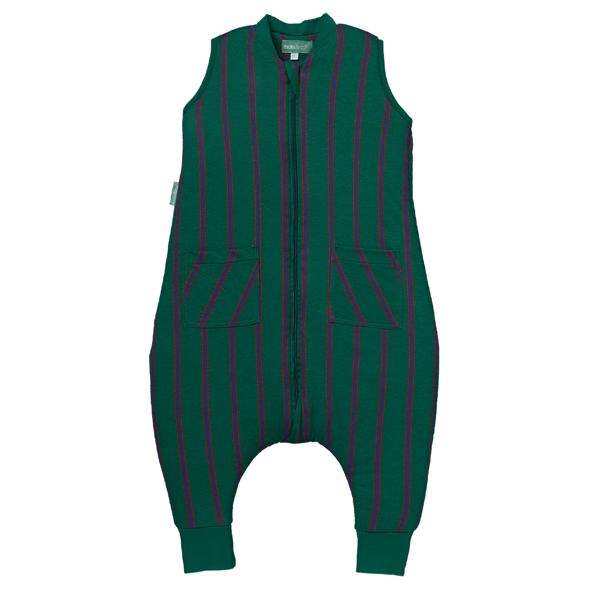 Sleeping jumpsuit with pockets - Forest Stripes - TOG 2.5