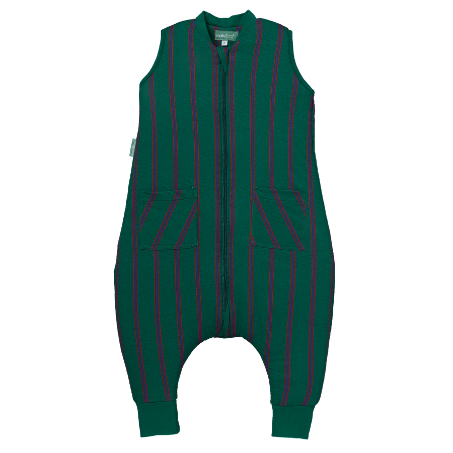 Schlafsack mit Füßen mit Taschen - Forest Stripes - TOG 2.5